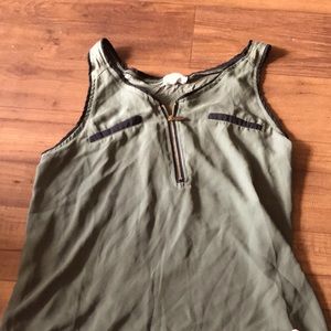 Zip up tank top